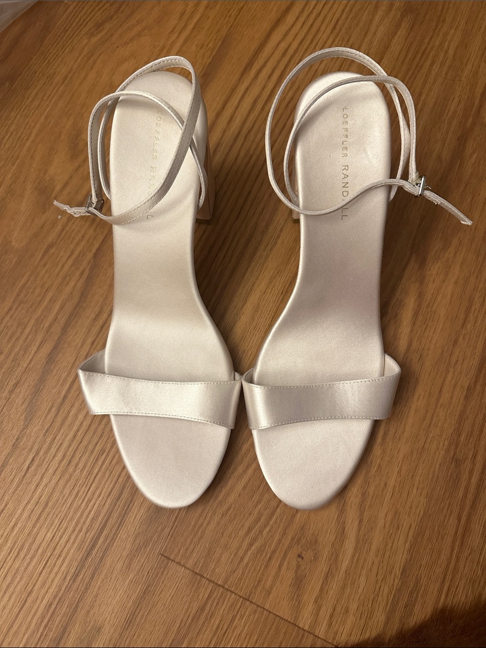 NWOT Loeffler Randall Satin Single-Band Heels